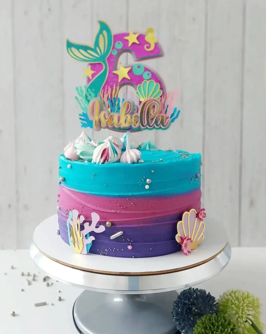 taller de decoracion de sirenita con Buttercream en caracas